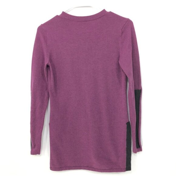 Smartwool Women's XS Shadow Pine Tunic Sweater‎ V- Neck Purple/Black Wool Blend - Picture 2 of 6